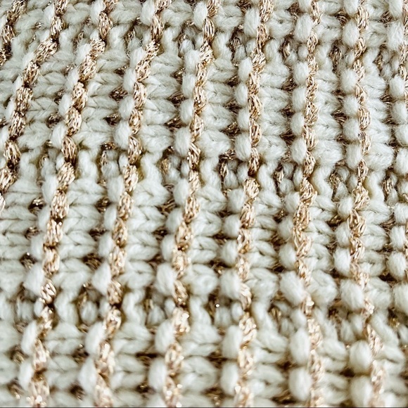 Esprit Slipper Socks in Ivory & Metallic Gold NWT - Picture 4 of 5